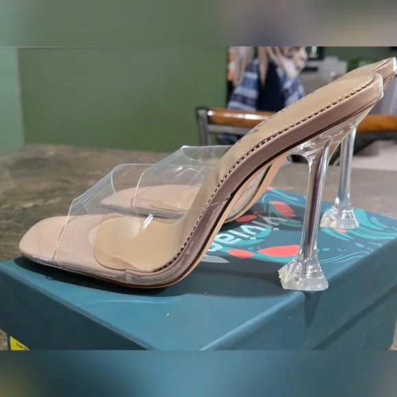 vivianly Womens Clear Heels Sandals #877 - Picture 4 of 14